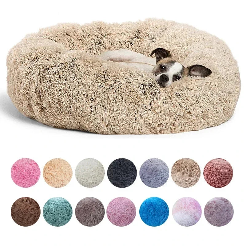 Lit rond en peluche